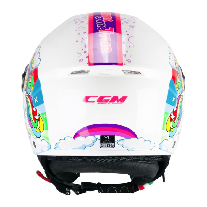 Casco Bambino Cgm 261d Mini Dreams Bianco Fucsia Celest