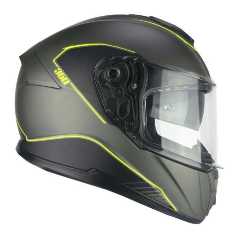 Casco Integrale Cgm 360g Kad Ride Grafite Giallo Fluo