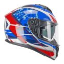 Casco Integrale Cgm 360s Kad Race Blu Rosso