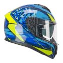 Casco Integrale Cgm 360s Kad Race Blu Giallo Fluo