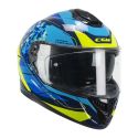 Casco Integrale Cgm 360s Kad Race Blu Giallo Fluo