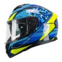 Casco Integrale Cgm 360s Kad Race Blu Giallo Fluo