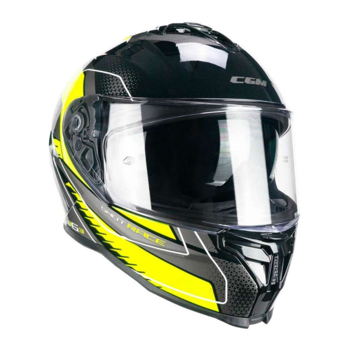 Casco Integrale Cgm 363g Shot Race Nero Giallo Fluo