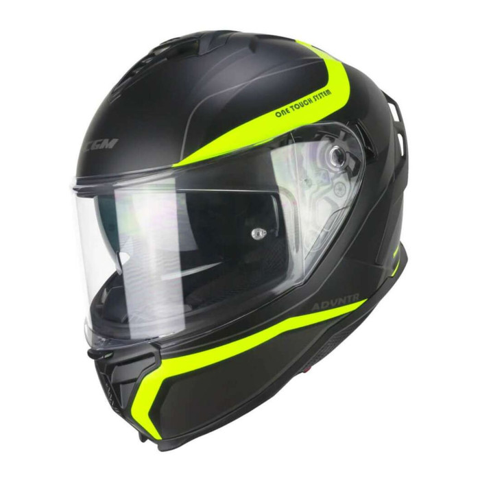 Casco Integrale Cgm 363x Shot Run Nero Giallo Fluo Opa