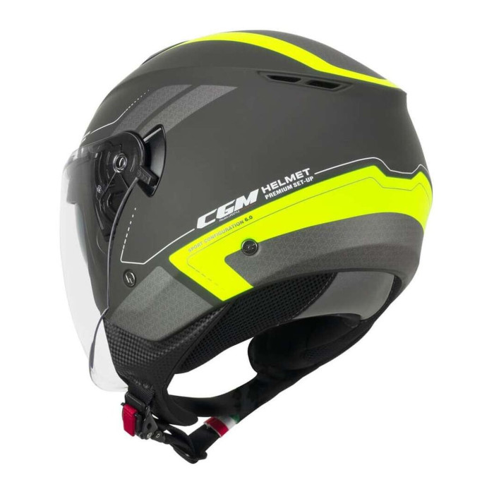 Casco Cgm 126g Iper City Grafite Giallo Fluo