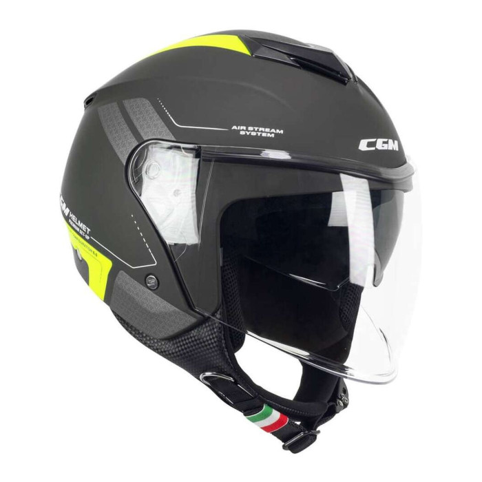 Casco Cgm 126g Iper City Grafite Giallo Fluo
