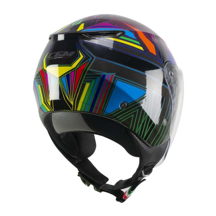 Casco Cgm 126s Iper Disco Grafite Verde Fucsia