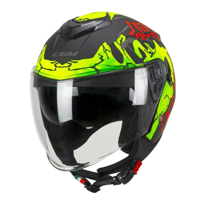 Casco Cgm 126x Iper Alert Nero Giallo Fluo Opa