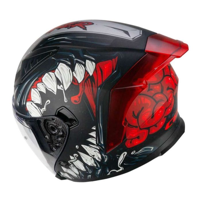 Casco Cgm 127x Deep Freaker Nero Rosso Opaco