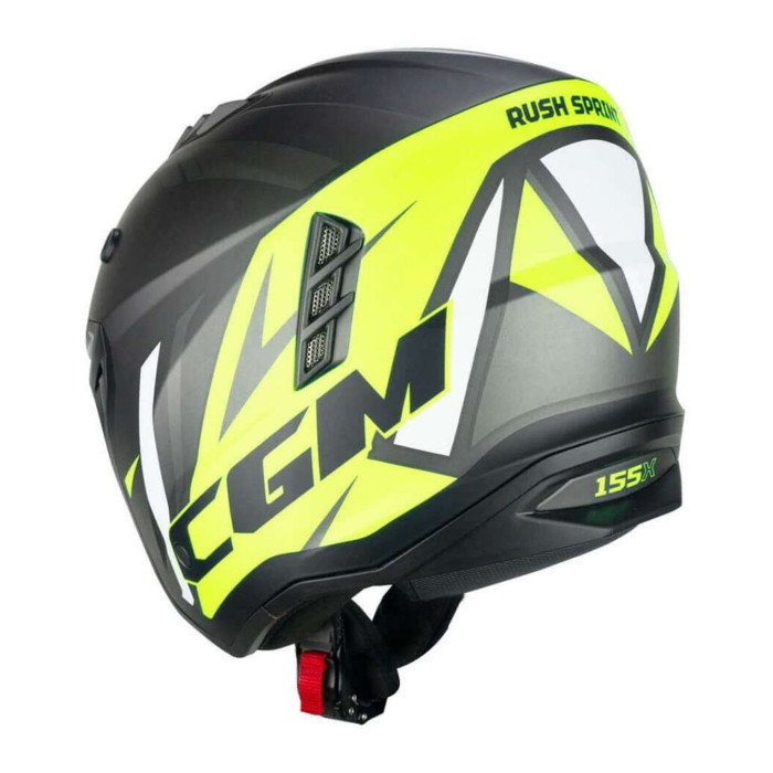Casco Cgm 155x Rush Sprint Grafite Giallo Fluo