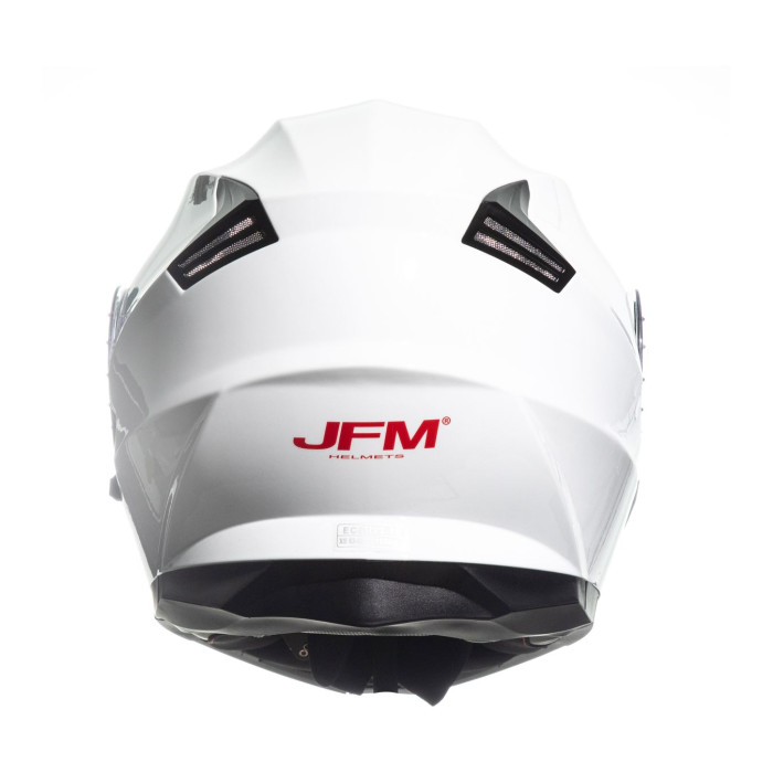 Casco Jfm Flip-up Apribile Doppia Visiera Bianco Lucido