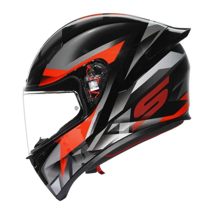 Casco Integrale Agv K1 S Fastlap E2206 Black/grey/red