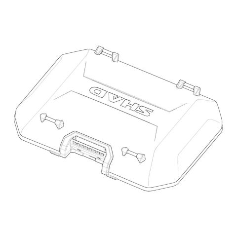 Shad Black Aluminium Cover Terra Top Case Cod. 203471rb