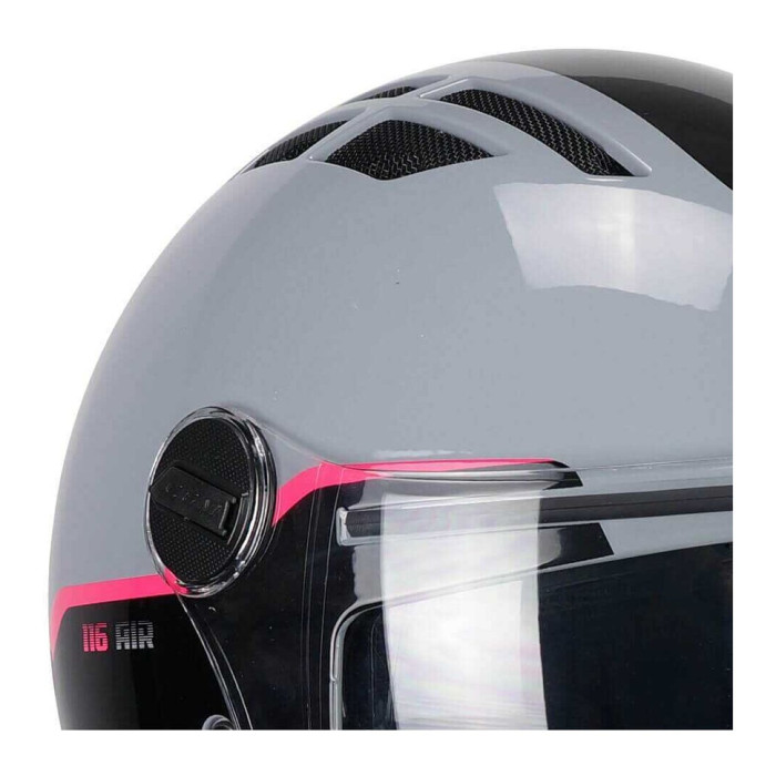 Casco Estivo Cgm 116a Air Mono Grigio Fucsia Fluo