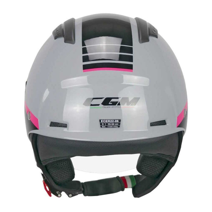 Casco Estivo Cgm 116a Air Mono Grigio Fucsia Fluo