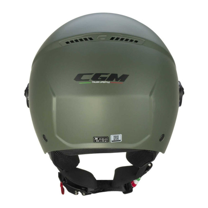 Casco Cgm 167a Flo Mono Visiera Lunga Verde Opaco