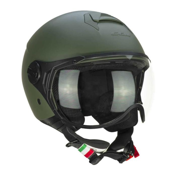 Casco Cgm 167a Flo Mono Visiera Sagomata Verde Opaco