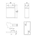 Batteria Al Piombo Ricaricabile AGM Per Servizi 6v 3,2 Ah-(mm) 33x66x