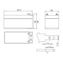 Batteria Al Piombo Ricaricabile AGM Per Servizi 12v 1,3ah