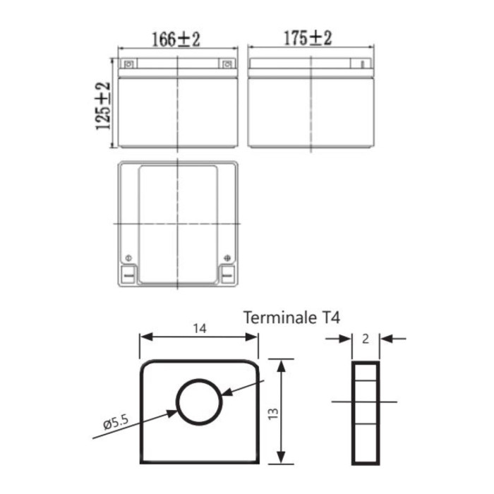 Batteria Al Piombo Ricaricabile AGM Per Servizi 12v 26ah