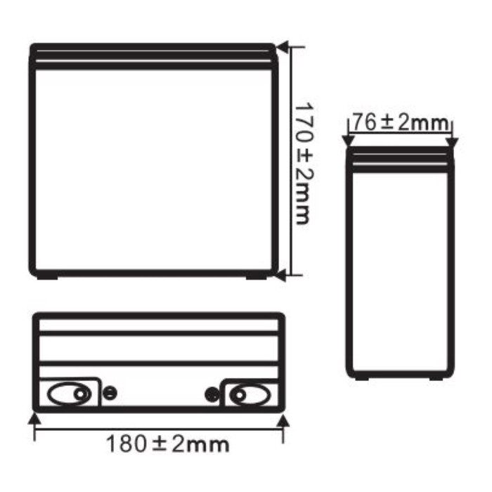 Batteria Al Piombo Ricaricabile AGM EV Per Servizi12v 22ah