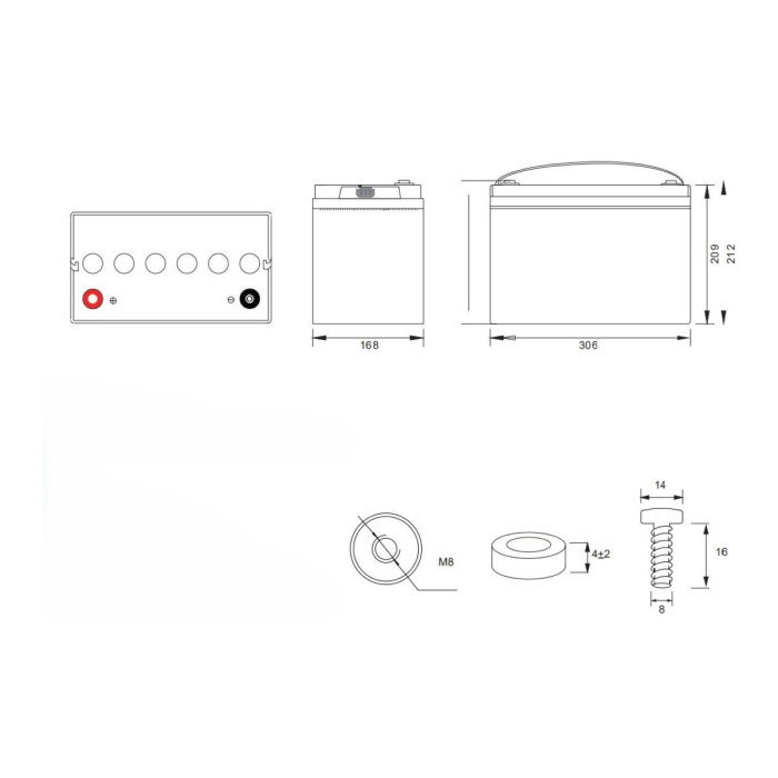 Batteria Al Piombo Ricaricabile AGM CICLICA Per Servizi 12v 10