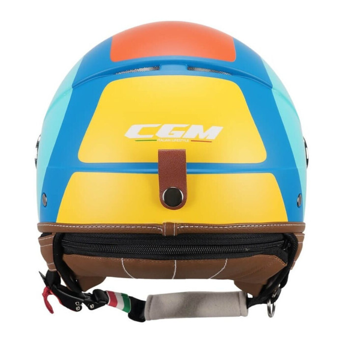 Casco Cgm 191g Pix Sprint Celeste Arancione Op. Visiera Lunga Celeste Arancio Opac