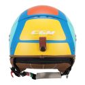 Casco Cgm 191g Pix Sprint Visiera Sagomata Celeste Arancione Op