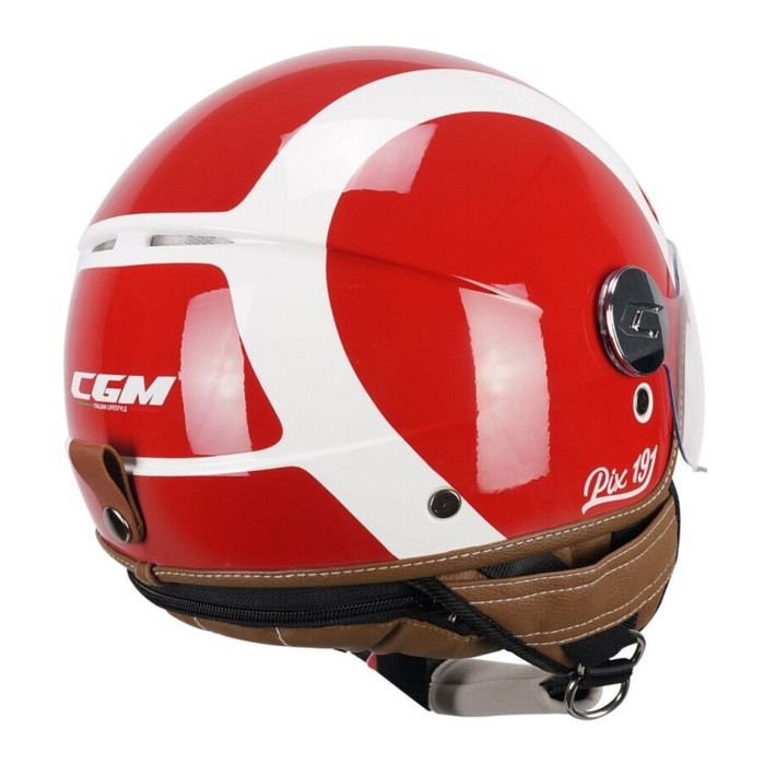 Casco Cgm 191g Pix Sprint Visiera Sagomata Rosso Bianco