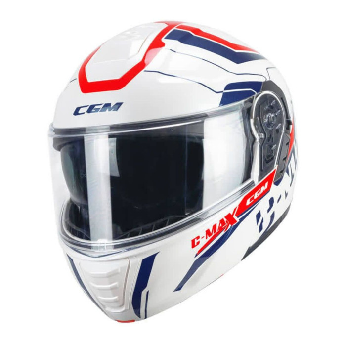 Casco Modulare Cgm 569g C-max City Blu Bianco Rosso