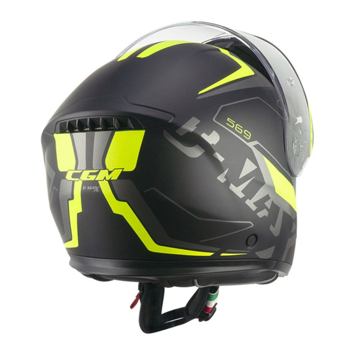 Casco Modulare Cgm 569g C-max City Nero Giallo Fluo Opa