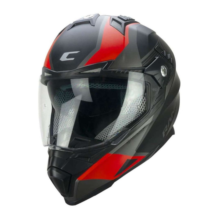 Casco Integrale Cgm 666g Twin Ranger Nero Rosso Opaco