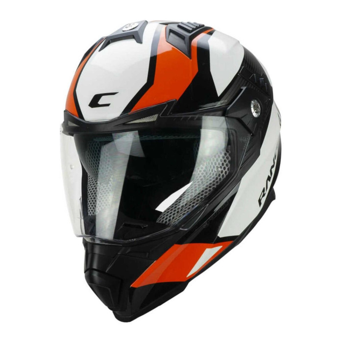 Casco Integrale Cgm 666g Twin Ranger Bianco Arancione