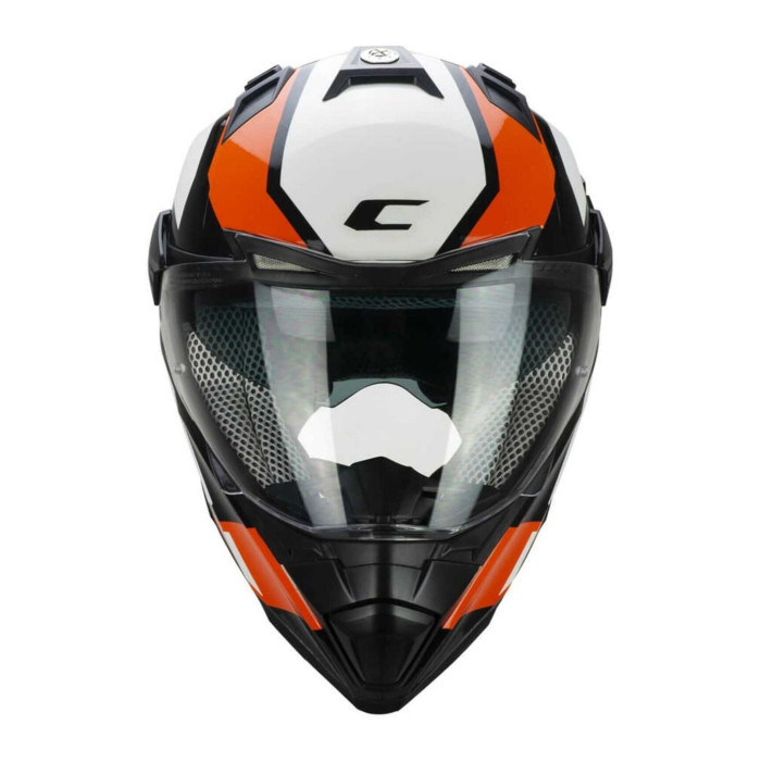 Casco Integrale Cgm 666g Twin Ranger Bianco Arancione