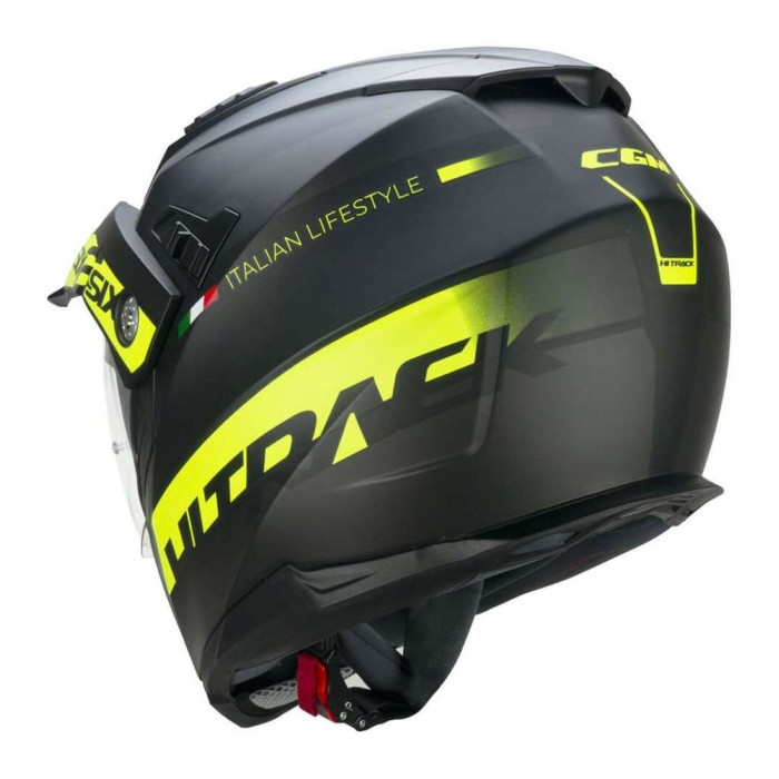 Casco Integrale Cgm 666s Twin Hitrack Nero Giallo Fluo Opa