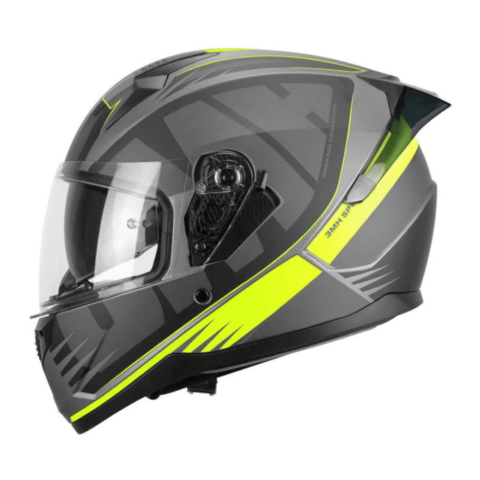 Casco Integrale Ska-p 3mhg Speeder Sport Nero Giallo Fluo Opa