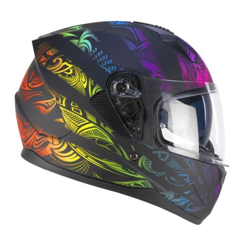 Casco Integrale Ska-p 3mhs Speeder Rainbow Nero Verde Rosso Opa