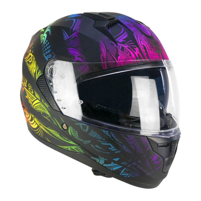 Casco Integrale Ska-p 3mhs Speeder Rainbow Nero Verde Rosso Opa