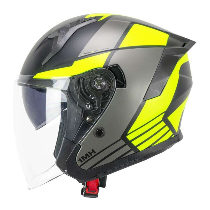 Casco Ska-p 1mhg Jedi Sport Nero Giallo Fluo Opa