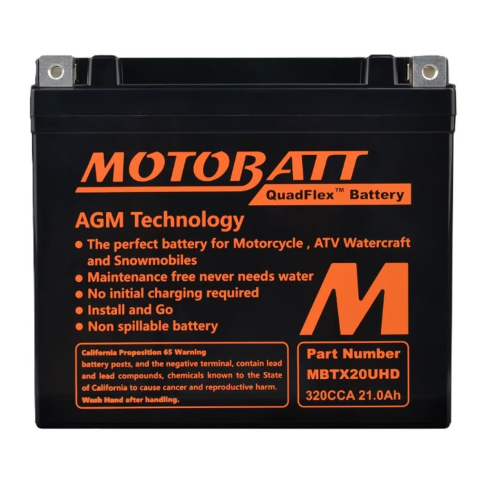 Batteria Agm Motobat 21 Ah Mbtx20uhd Potenziata Per Harley