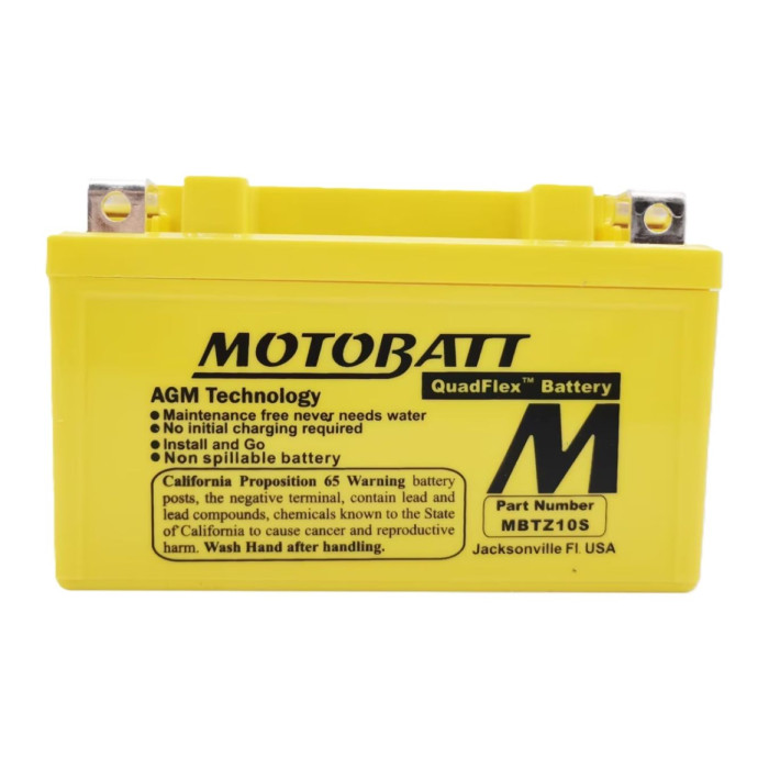 Batteria Potenziata Agm Motobatt 8,6 Ah Mbtz10s