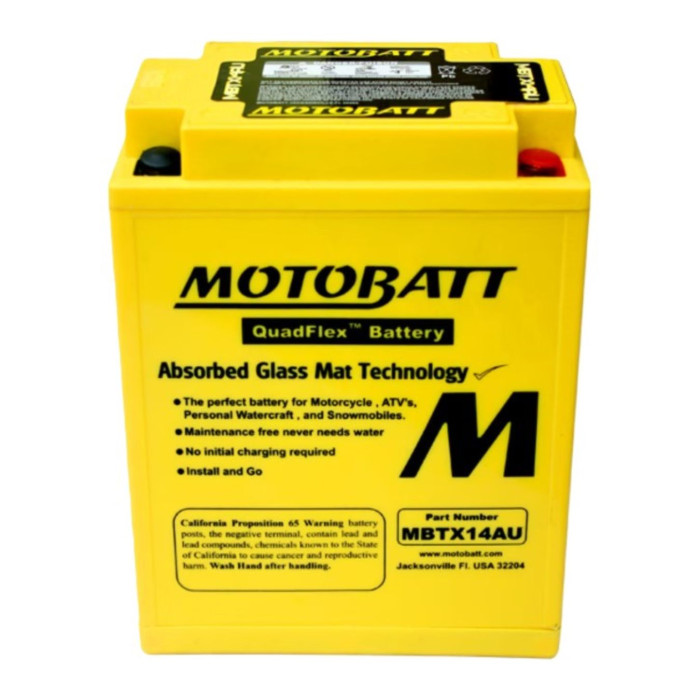 Batteria Potenziata Agm Motobatt 16,5 Ah. Mbtx14au