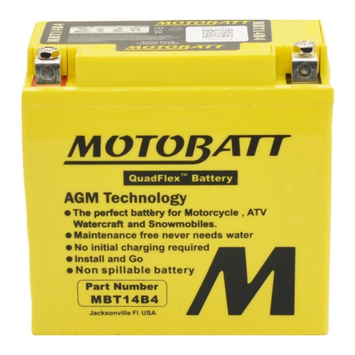 Batteria Potenziata Agm Motobatt 13 Ah Mbt14b4