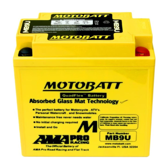 Batteria Potenziata Agm Motobatt 11 Ah Mb9u