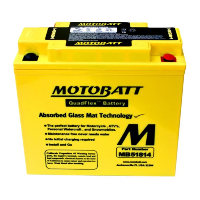 Batteria Potenziata Agm Motobatt 22 Ah Mb51814