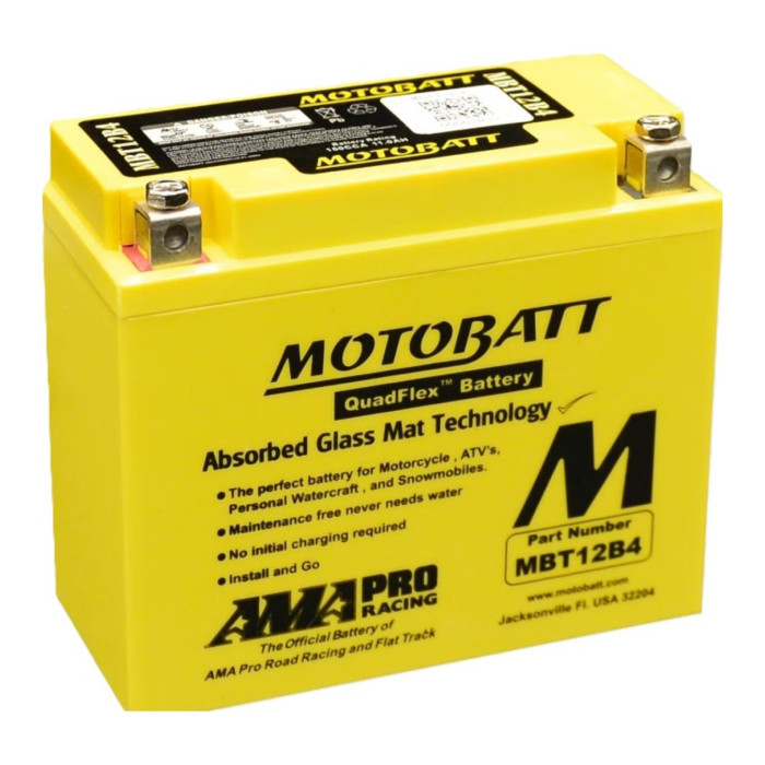 Batteria Potenziata Agm Motobatt 11 Ah Mbt12b4