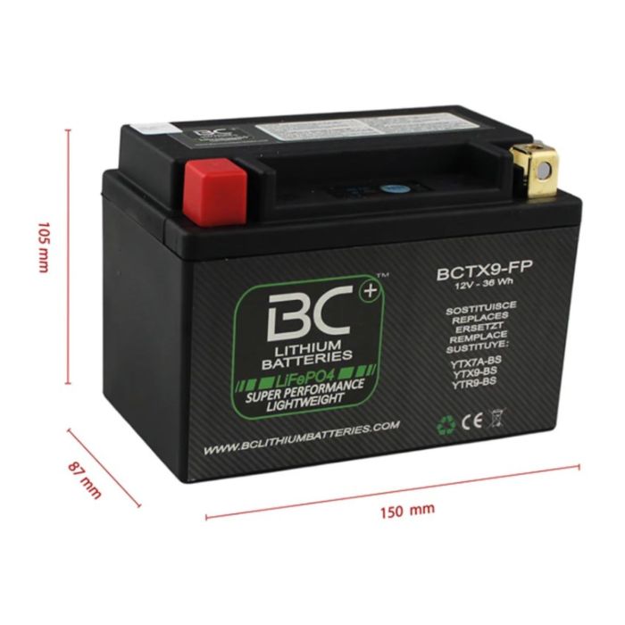 Batteria Litio Lifepo4 Bctx9l-fp