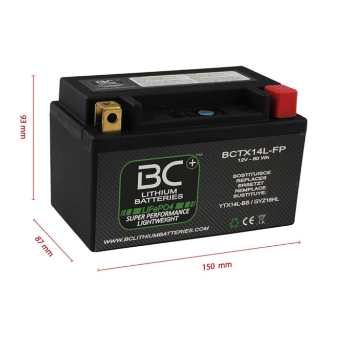 Batteria Litio Lifepo4 Bctx14l-fp