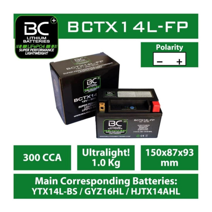 Batteria Litio Lifepo4 Bctx14l-fp
