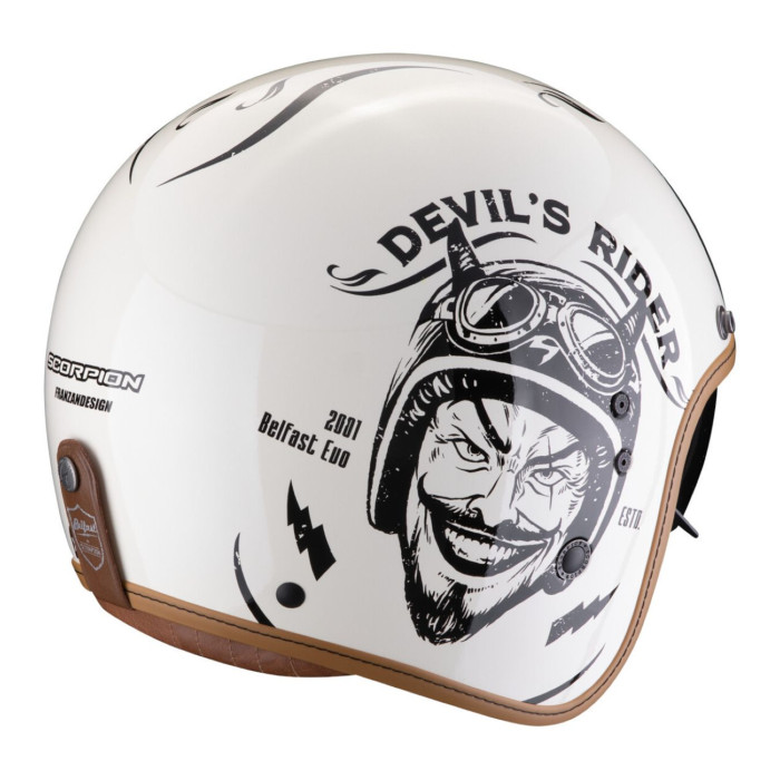 Casco Scorpion Belfast Evo Romeo Crema-nero